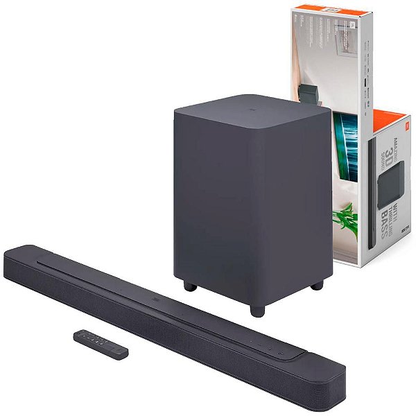 Soundbar JBL Bar 500 com Subwoofer 5.1 Surround 3D Multibeam Dolby Atmos Wi-Fi Bluetooth HDMI ARC Bivolt