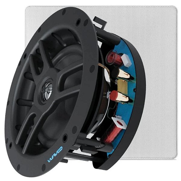 Wave One WPR2008 Caixa Acústica de Embutir Reta Premium 8" 200W Tela Quadrada Unidade