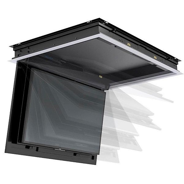 Flap de Teto Motorizado para TV até 65'' Pol. Like Pi Total Black L314-2126 Bivolt Acabamento Preto