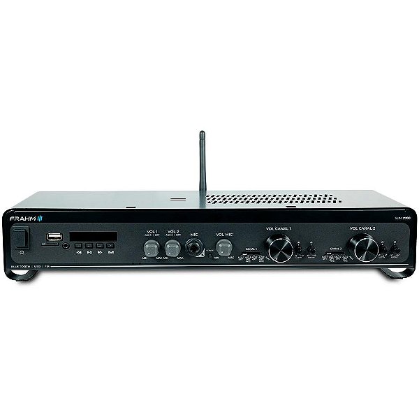 Amplificador Estéreo Frahm Slim 2700 Optical G5 Classe AB Bluetooth USB FM MicroSD 160W Bivolt