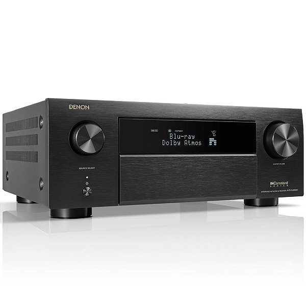 Receiver Denon AVR-X4800H 9.4ch WiFi Bluetooth 125W AV 8K Ultra 3D com HEOS integrado e Dolby Atmos