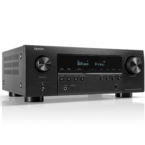 Receiver Denon AVR-S970H 7.2ch 90K 8K UHD 3D Audio Dolby Atmos DTS:X Heos Integrado VRR Preto 110v