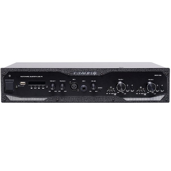 Amplificador Profissional Frahm GR 5000 BT G5 600W Bluetooth USB FM SD Auxiliar Bivolt