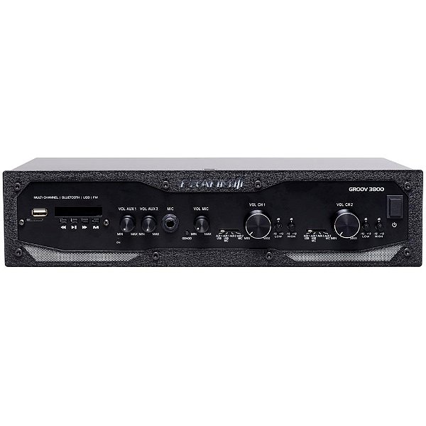 Amplificador Profissional Frahm GR 3800 BT G5 300W Bluetooth USB SD FM Auxiliar Bivolt