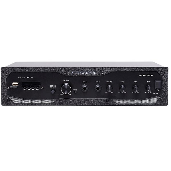Amplificador Profissional Frahm GR 4200 BT G5 400W Bluetooth USB FM SD Auxiliar Bivolt