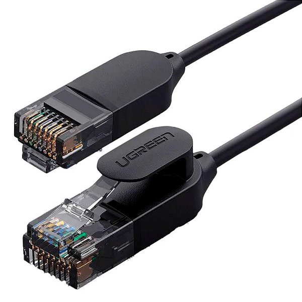Cabo de Rede Ethernet de Alta Velocidade RJ45 Ugreen CAT6 UTP Macho 5 Metros Preto (70654)