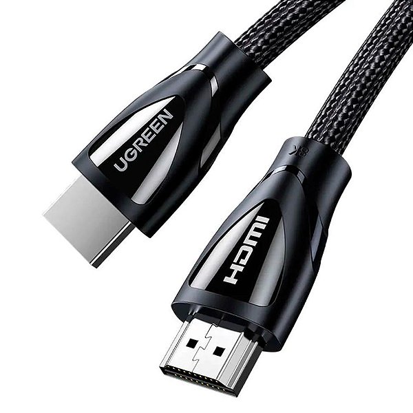 Cabo de Vídeo Hdmi 2.1 Ugreen 8K Ultra HD 60Hz Macho/Macho 3 Metros Dolby Atmos Preto (80404)