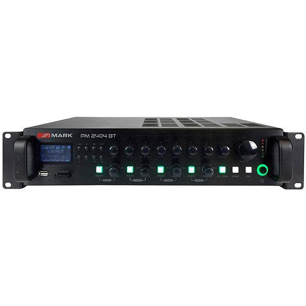 Amplificador de Som Profissional Equipson Mark PM 2404 BT USB Rádio FM SD Bivolt