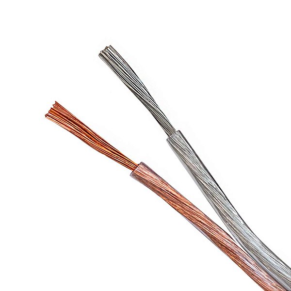 Cabo Paralelo Plus Cristal Cobre Estanhado Discabos 2×2,50mm² Rolo 100 Metros