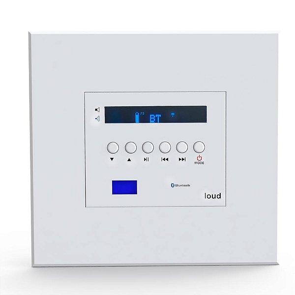 Amplificador de Som Loud Audio LAC A/B Bluetooth 5.1 4 Canais Estéreo 15W RMS Bivolt Branco