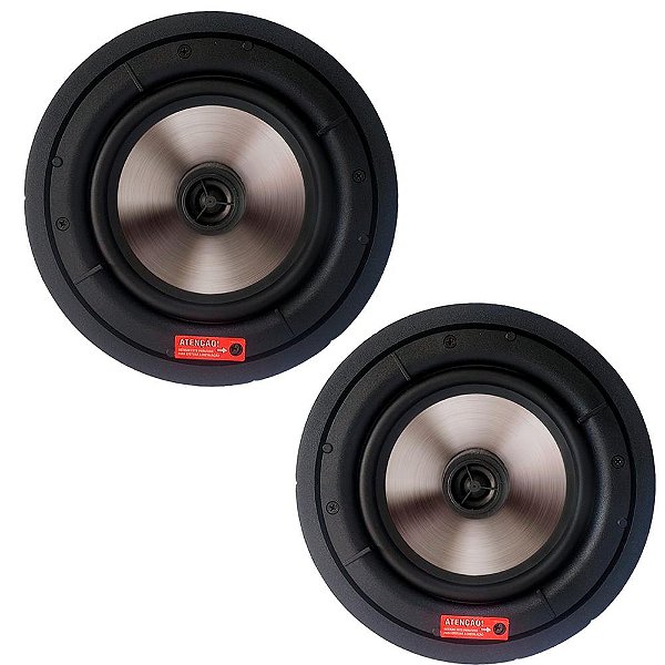 Caixa Acústica de Embutir Loud Audio SQR6 BL Passiva Borderless Quadrada Par para Som Ambiente