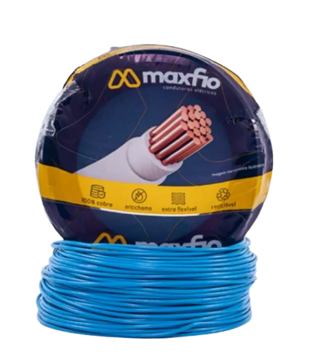 Cabo Elétrico Flex 2,5MM Azul 450/750V NBR247 100M - MAXFIO - rrgerg