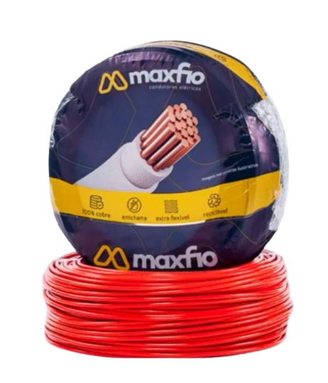 Cabo Elétrico Flex 4,0MM Vermelho 450/750V NBR247 100M - F0143gqf - MAXFIO
