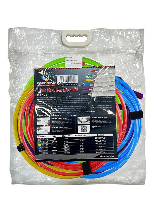 Conjunto Dobrador De Tubos Tipo Haste Innerbend 1/4 - 3/8 - 1/2 - 5/8 - 71001081 - INNERBEND