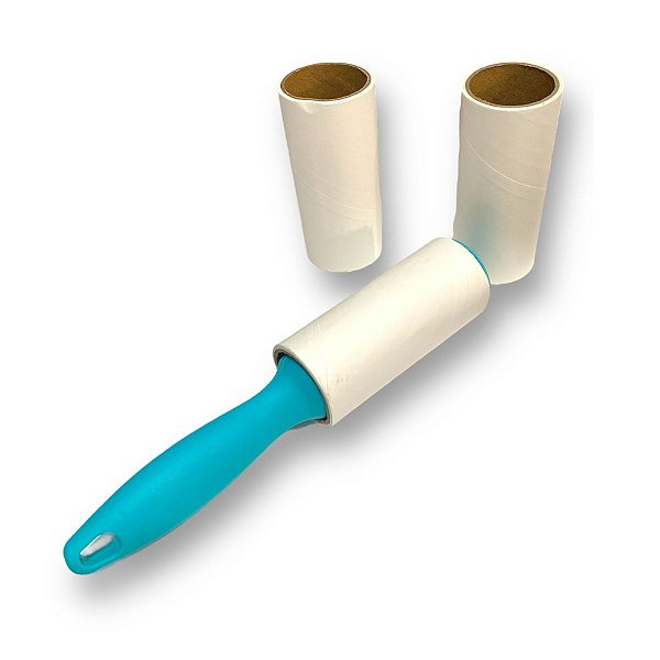 Rolo Adesivo Tira Pelo Roupa Sofá 30 folhas + 2 Refis Grátis