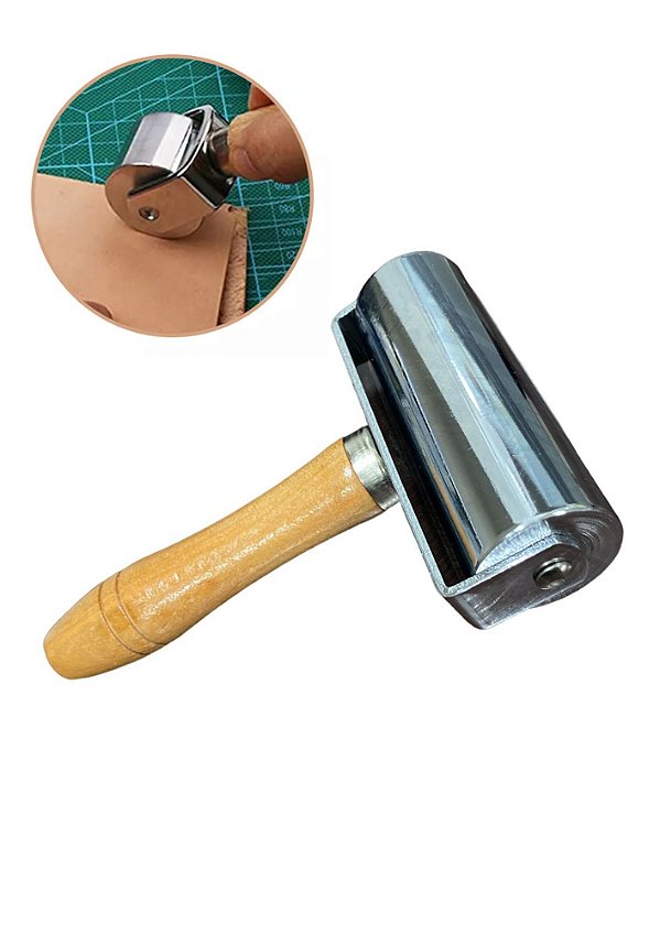 Rolo Cola Borda de Couro Compressor Metal Ferramenta 100mm