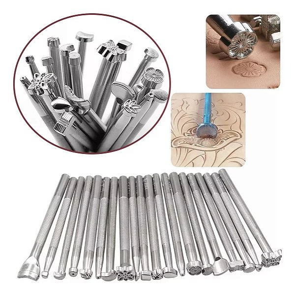 Selos Relevo Ferramenta Estampa Gravação em Couro Carimbo