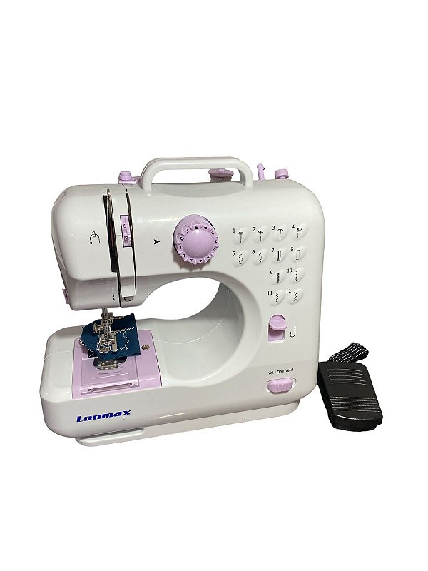 Mini Máquina de Costura Lanmax LMD-505A Portátil 110V/220V
