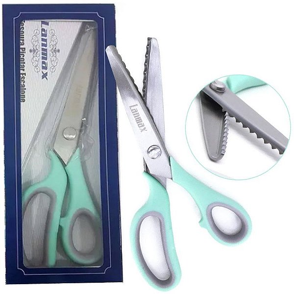 Tesoura De Picotar Escalope Ondulada Tecido Papel Profissional