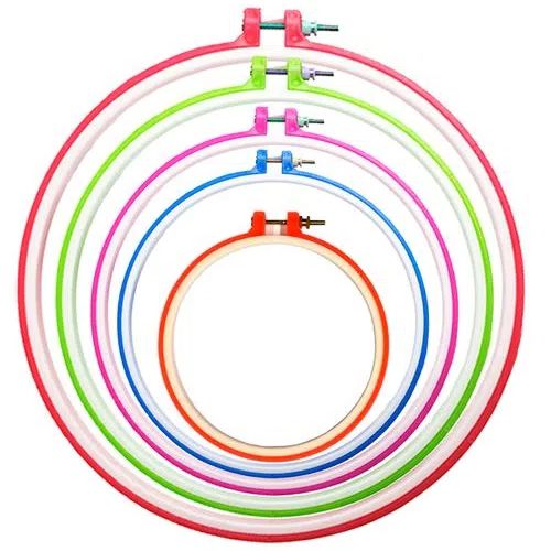 Bastidores de Plástico P/ Bordado Ajustável - 5 TAMANHOS