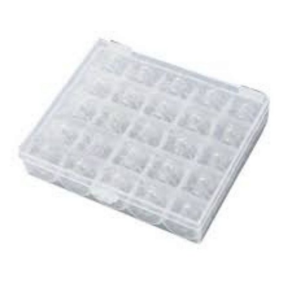 Estojo Caixa Box Bobinas Altas 25 unid transparente Máquina