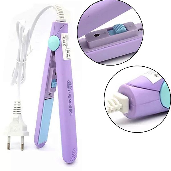 Mini Chapinha Bivolt Portátil Viagem Prancha Babylis Premium