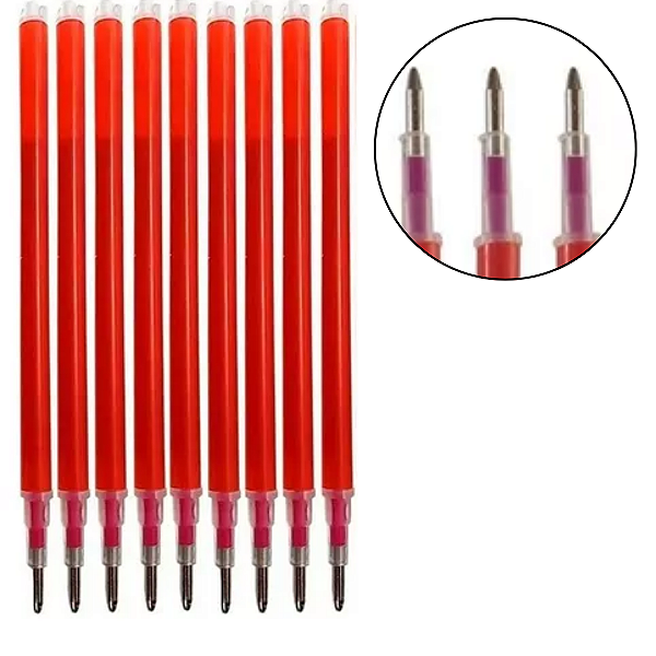 Kit 10 Refil Caneta Mágica Fantasminha Tecido Apaga Vermelha