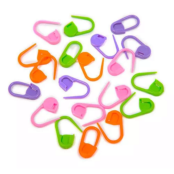 Kit 50 Marcadores Plástico de Ponto Cadeado Tricô Crochê Cor