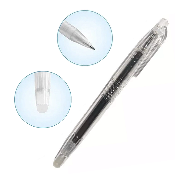 Kit 2 Canetas Fantasminha Mágica Tecido Patchwork Preto