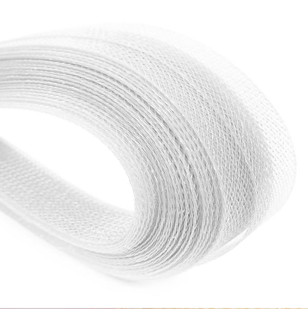 Crinol Fita Tule Estruturado Barra Laço 38mm Rolo C/ 22Metro