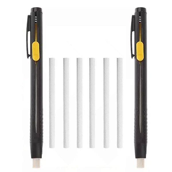 Kit 2 Giz Lapiseira Panda Mágico Marcar Tecido + 6 Refis
