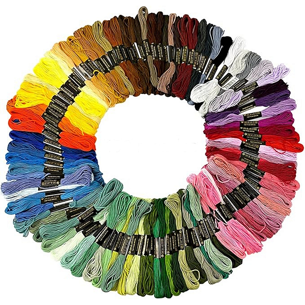 100 Meadas Novelos P/ Bordado Ponto Cruz Linhas Coloridas