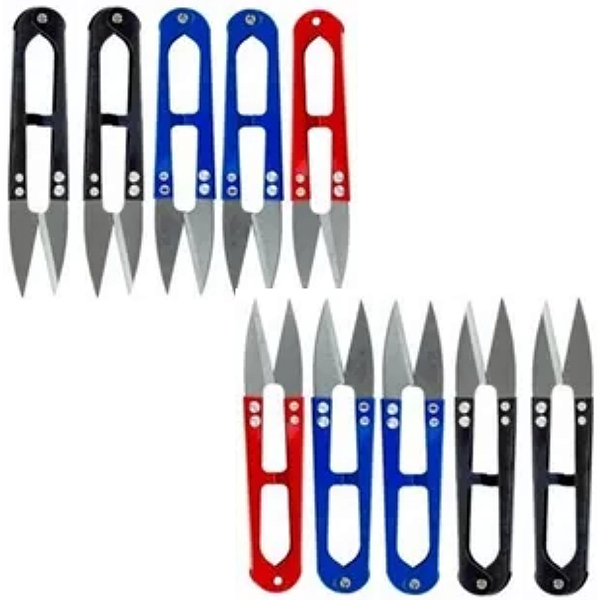 Kit 12 Tesouras Arremate Tecelão Metal Pic Costura Acabamento