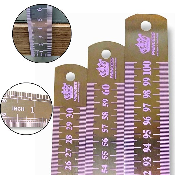 Kit Régua Princess 30cm/60cm/100cm Patchwork Scrapbook