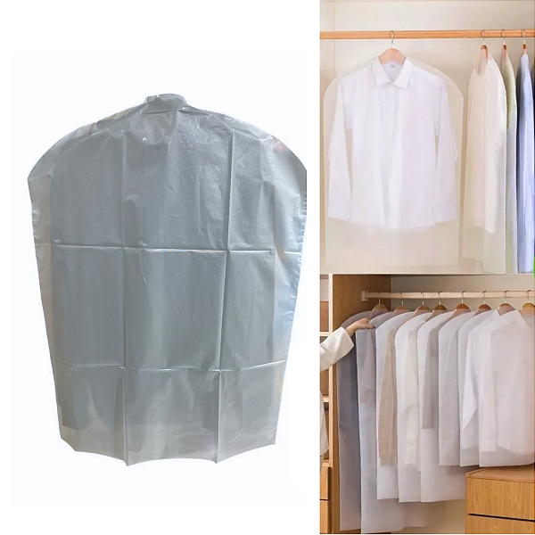 Kit 5 Capas Protetoras Roupa Transparente S/ Zíper 60x120cm