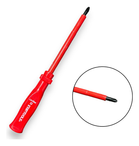 Chave Philips Isolada Vermelha Anti Choque Eletricista