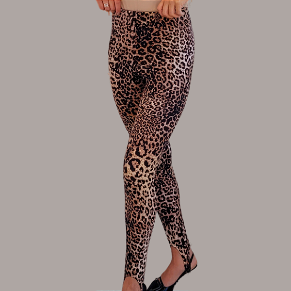 Calça Paola Fuseau Pezinho Animal Print Onça
