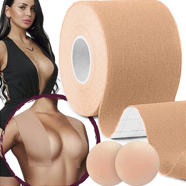 Kit Boob Up - Fita Sutiã Adesivo + Protetor De Mamilos