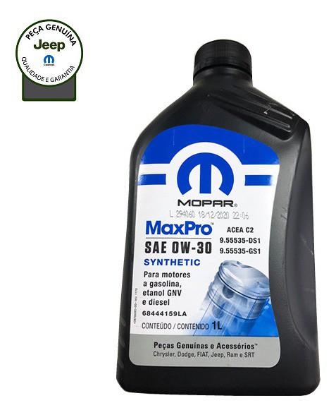 Oleo Motor 0w30 Turbo Flex - Compass 2021 2022 Jeep - Mopar