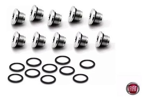 Kit 10 Tampa Parafuso Cabecote Palio Siena Doblo 16v Fire Original 55183551