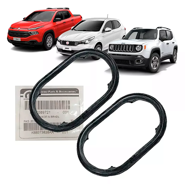 Par anel vedacao trocador resfriador calor cambio Renegade Jeep Compass original 7089721