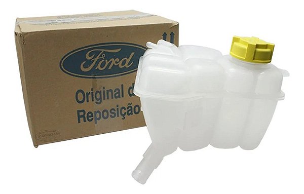 Reservatório de Expansão de Água do Radiador Ford Fiesta Rocam Ecosport 2004 a 2012 Original com Tampa
