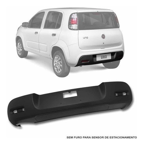 Recobrimento parachoque Fiat Novo Uno Evolution 2015 100219897