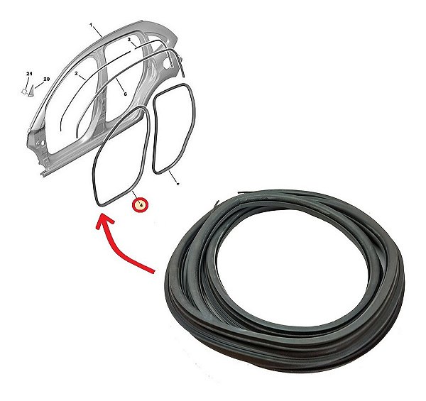 Borracha Original Guarnição Portas Dianteira Citroen C3