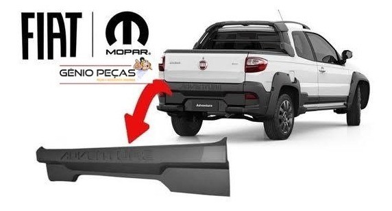 Moldura parachoque traseiro Fiat Strada Adventure 100208726