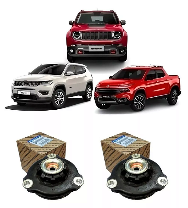 Par coxim amortecedor dianteiro Toro Compass Renegade Original 52083886