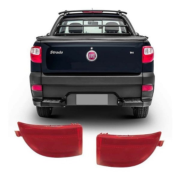 Refletor Parachoque Traseiro Strada 2014 - 2015 Par