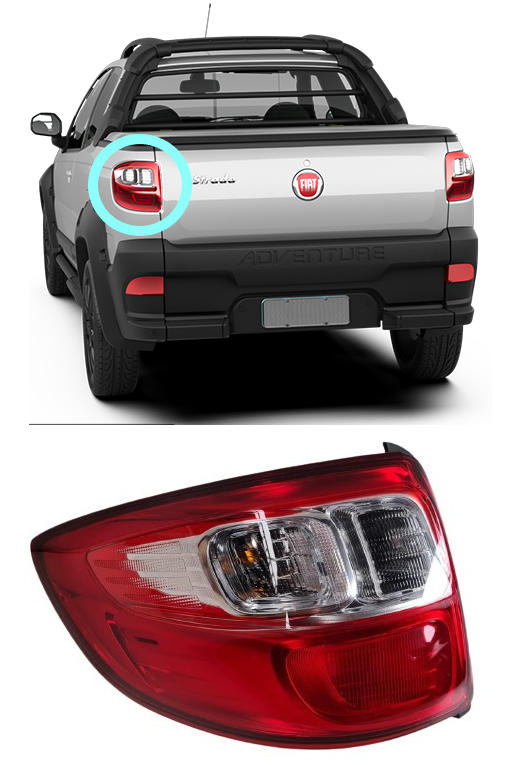 Lanterna Traseira Esquerda Fiat Strada 2014 Original 51914848