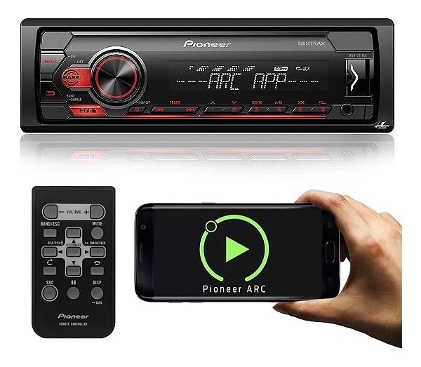 Aparelho De Som Pioneer Mvhs118ui Mp3 Mixtrax Controle Usb