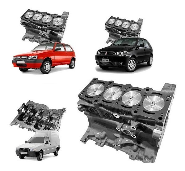 Motor Parcial Pistão Anéis 1.3 8v Fire Fiat Uno Palio Siena 7087096